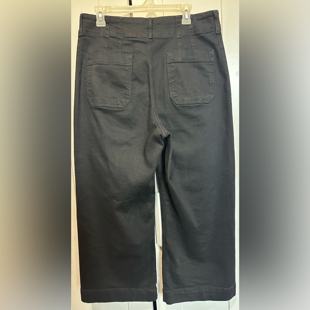 Maeve by Anthropologie Black Colette Wide-Leg Pants Size 32 - Picture 12 of 12